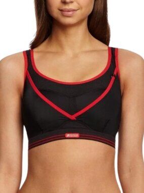 Shock Absorber Womens Ultimate Gym Sports Bra Black Red US 30 H New